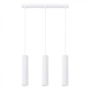 Lampă Suspendată Karbon Alb Din Aluminiu Cu 3 Becuri Tub Minimalistă De Interior.