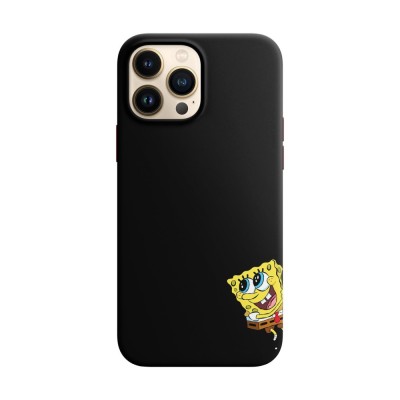 Husa compatibila cu Apple iPhone 13 Mini model Hi am Spongebob, Silicon, TPU, Viceversa foto