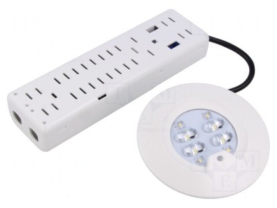 Lampă de urgență LED RoundTech IP65 albă foto