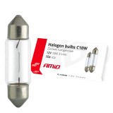 Set 10 becuri cu halogen c10w festoon, 31mm, 12v, Amio