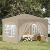 vidaXL Cort de Petrecere Pop-up 290 x 290 x 245 cm Crem 42019867