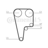 Curea distributie Honda Civic VI Aerodeck, Civic VI Fastback, Integra; Motor 1.8 16V, 1.8 16V, 1.8 Type-R, , dinti 126, 26 mm, OE 14400P72004