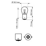 SET 2 BECURI P21W 12V BA15S BLISTER PHILIPS 78681