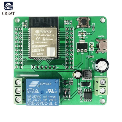 placa dezvoltare cu releu inclus esp32-wroomer DC7-60V UART foto