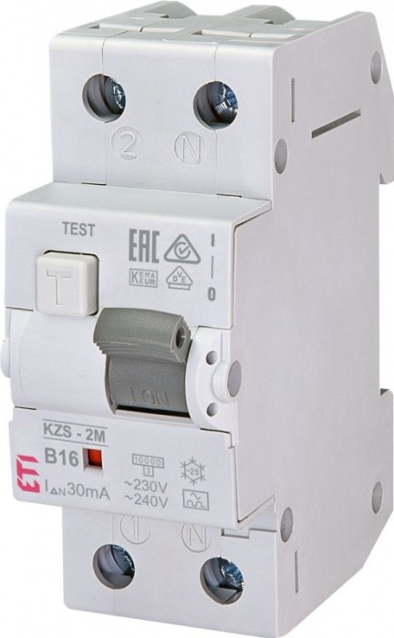 Siguranta automata diferentiala RCBO 16A,1+N TIP A, Curba B16