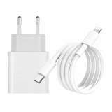 Adaptor Quick Charge 67W cu cablu Lightning inclus, tehnologie GaN, compatibil cu IPhone, IPad, tableta, alb, Elmhurst