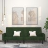 Canapea Extensibila 2 Locuri vidaXL Verde Inchis Catifea 220x84.5x69 cm