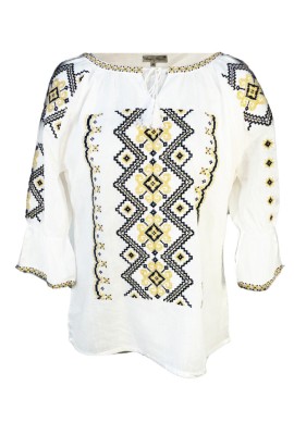 Bluza dama tip ie R 25, marime L, alb/crem foto
