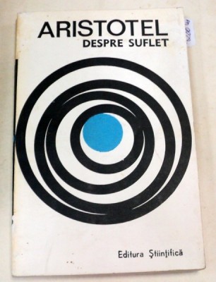 ARISTOTEL - DESPRE SUFLET ,1969 foto