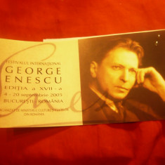 Bilet cu Reclama la Festivalul George Enescu , 4-20 sept.2005