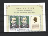 ROMANIA 2022 - LOUIS PASTEUR, 2 VALORI CU VINIETA, MNH - LP 2397, Nestampilat