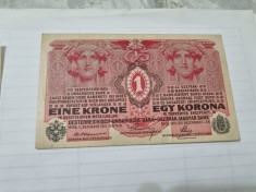 bancnota austria 1 kr 1916 fara supratipar foto