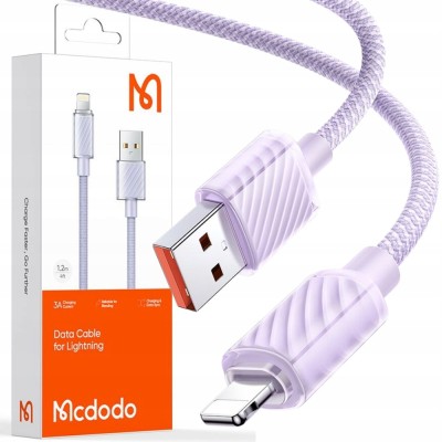 Mcdodo Cablu Usb Puternic De Mare Viteză Pentru Iphone 36W 1.2M Violet foto