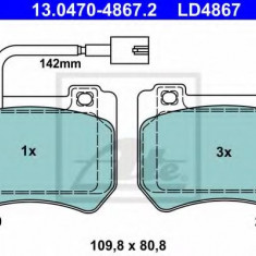 Set placute frana,frana disc ALFA ROMEO 159 (939) (2005 - 2011) ATE 13.0470-4867.2