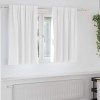 Perdele cu perdele 2 pcs Alb Strălucitor Poliester