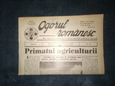 REVISTA OGORUL ROMANESC 4 AUGUST 1940 foto