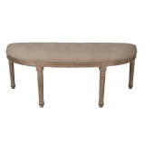 Cumpara ieftin Bancuta lemn maro textil bej 125x41x48 cm