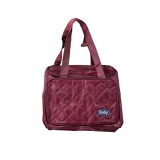 Geanta pentru scutece, burgundy, de umar si mana, buzunare multiple, 36 x 31 x 3 cm