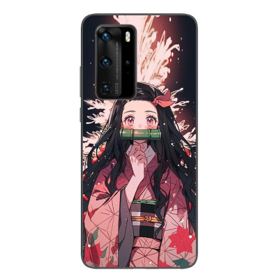 Husa compatibila cu Huawei P40 Pro Silicon Gel Tpu Model Demon Slayer Nezuko foto