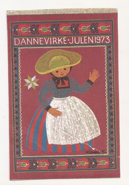 TD5 -Carte Postala- DANEMARCA - Dannevirke Julen 1973, circulata 1989