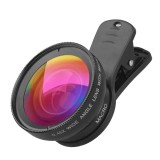 Cumpara ieftin Kit Lentile foto profesionale 2 in 1 Apexel APL-0.45WM pentru smartphone, Unghi Larg (wide) 0.45X si Macro 12.5x cu clip universal