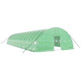 Cumpara ieftin Sera cu cadru din otel, verde, 108 m&sup2;, 18x6x2,85 m