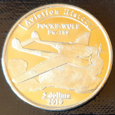 Agrihan Island 5 dollar 2019 UNC Focke Wulf 189 Avion