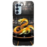 Husa compatibila cu Oppo Reno 4 5G model Golden snake, Silicon, TPU, Viceversa, Transparent, Carcasa