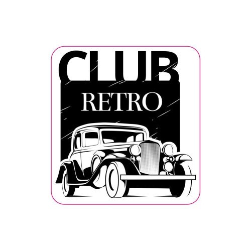 Abtibild &quot;CLUB RETRO&quot; Cod:TAG 054 / T2 Automotive TrustedCars