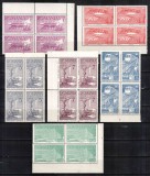 Romania 1939, LP 132, Ceferiada - 70 de ani C.F.R., blocuri de 4, MNH LUX!