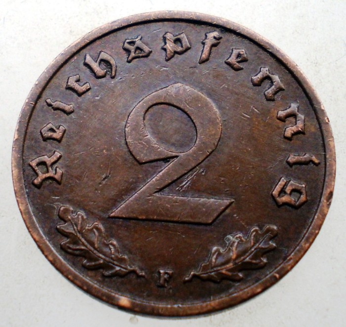 2.909 GERMANIA 2 REICHSPFENNIG 1939 F