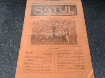 REVISTA SATUL APRILIE 1940 foto