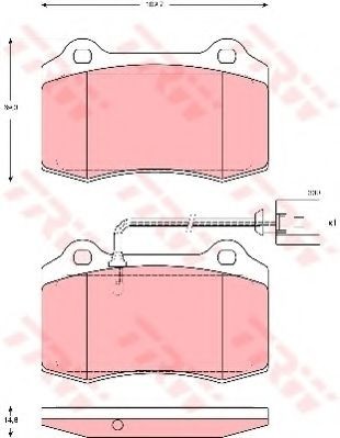 Set placute frana,frana disc SEAT LEON (1M1) (1999 - 2006) TRW GDB1644