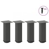 VidaXL Picioare pentru măsuță de cafea, antracit, 42-44 cm, oțel, 4 buc. 4012466