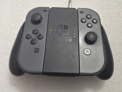 Set 2 x Controller Joy-Con NINTENDO Switch, gri-negru + suport controller foto