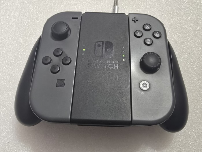 Set 2 x Controller Joy-Con NINTENDO Switch, gri-negru + suport controller