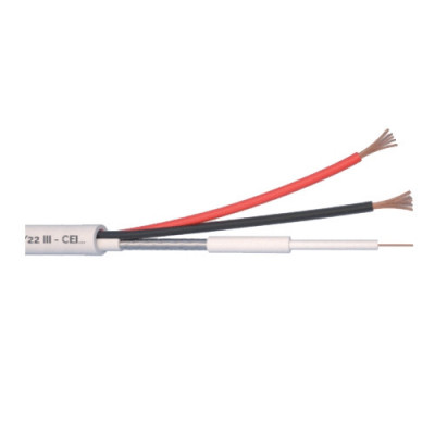 Cablu Microcoaxial + alimentare 2x0.5, Cupru 100%, 100m SafetyGuard Surveillance foto