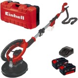 Einhell TE-DW 18/225 Li BL PXC + Twinpack + 4514095 - Slefuitor pentru pereti + Set 2 acumulatori si incarcator Li-Ion 18 V 4 Ah
