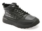 Ghete BITE THE BULLET negre, 66003, din piele naturala