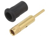 Soclu Banană 4mm Negru Aurit 25A 30VAC 60VDC