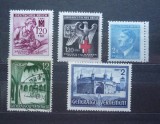 Set timbre Germania Boemia Generalgouvernement Hitler Crucea Rosie Krakau Barbakan - A228