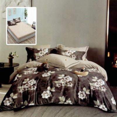 Lenjerie finet 6 piese cu husa - 160x200 si 180x200 (hf6p285) foto