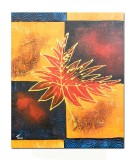 Cumpara ieftin Tablou abstract pictat manual, Frunza de stejar, 60x50cm ulei panza in relief efect 3D, gata de expus pe perete