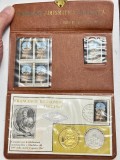 Set Italia 1967: Moneda Aur 22k (18g) + Argint 900 (12.5g) + Timbre comemorative Borromini. 455lei/gr aur.