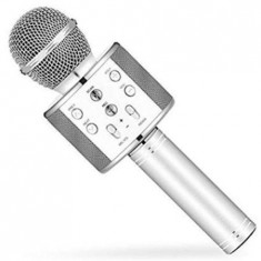 Microfon karaoke WS-858 , Boxa Inclusa, SD Card, USB, AUX foto