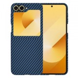 Husa pentru Samsung Galaxy Z Flip6 F741, Techsuit, Carbonite FiberShell, Turcoaz
