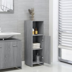 vidaXL Dulap de baie, gri sonoma, 30x30x95 cm, lemn prelucrat 825838