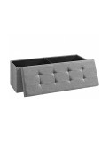 Spatiu de depozitare tip banca, Songmics, 110 x 38 x 38 cm, 120 L, &lrm;LSF77G, Gri