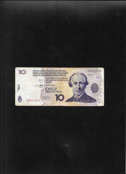 Rar! Argentina 10 pesos 2006 LECOP seria29821575
