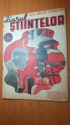 ziarul stiintelor 6 aprilie 1943-teoria relativitatii,aerodinamica,submarinul foto